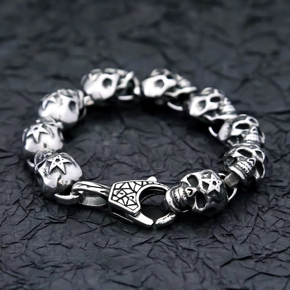 Punk Skull Stainless Steel Men's Bracelet