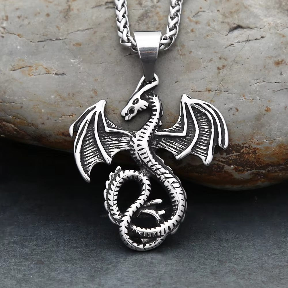 Vintage Viking Stainless Steel Men's Pendant Necklace