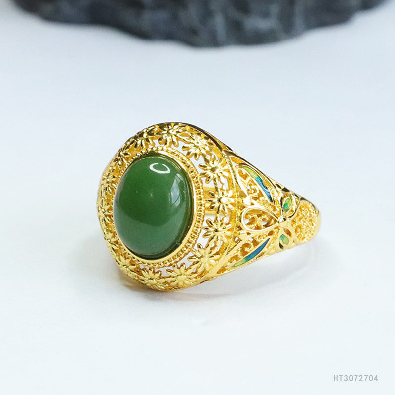 Hetian Jasper Vintage Ring