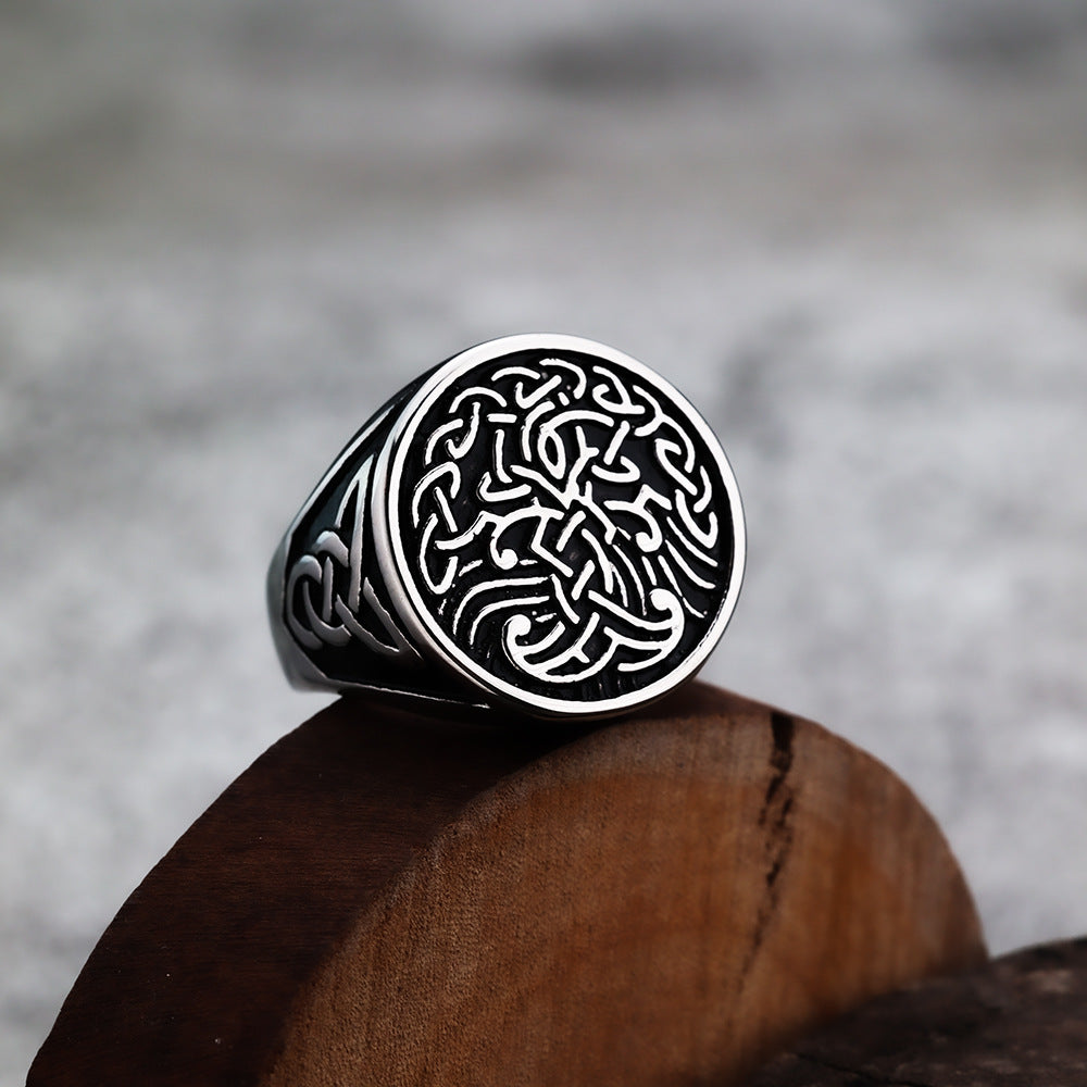 Cross-Border New Products European American Viking Ring World Tree Celtic Men's Fashion Ring