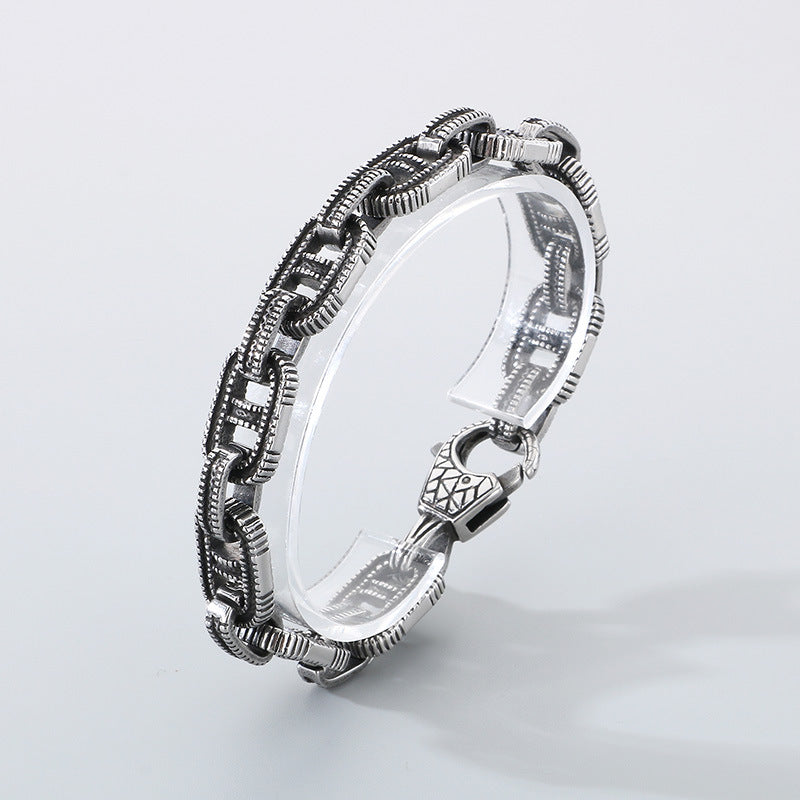 Planderful 12mm Chain Stainless Mens Punk Bracelet Bold