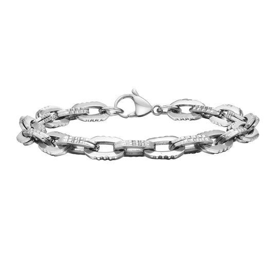 Men's Stainless Steel Toothed Bracelet Steel