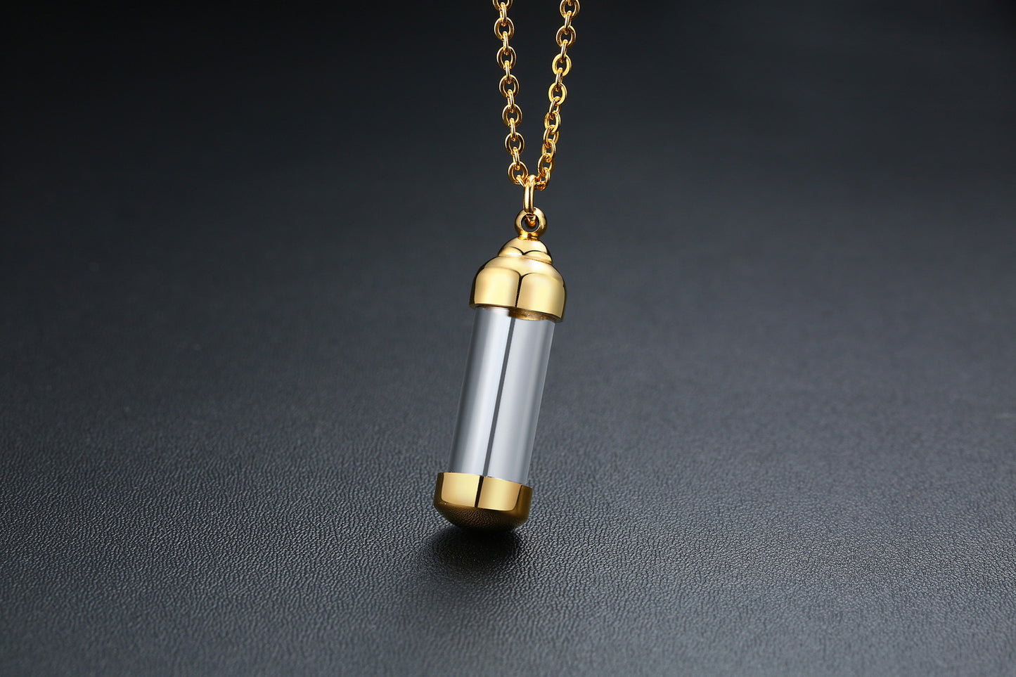 Stainless Steel Glass Pendant Perfume Bottle Jewelry Wholesale