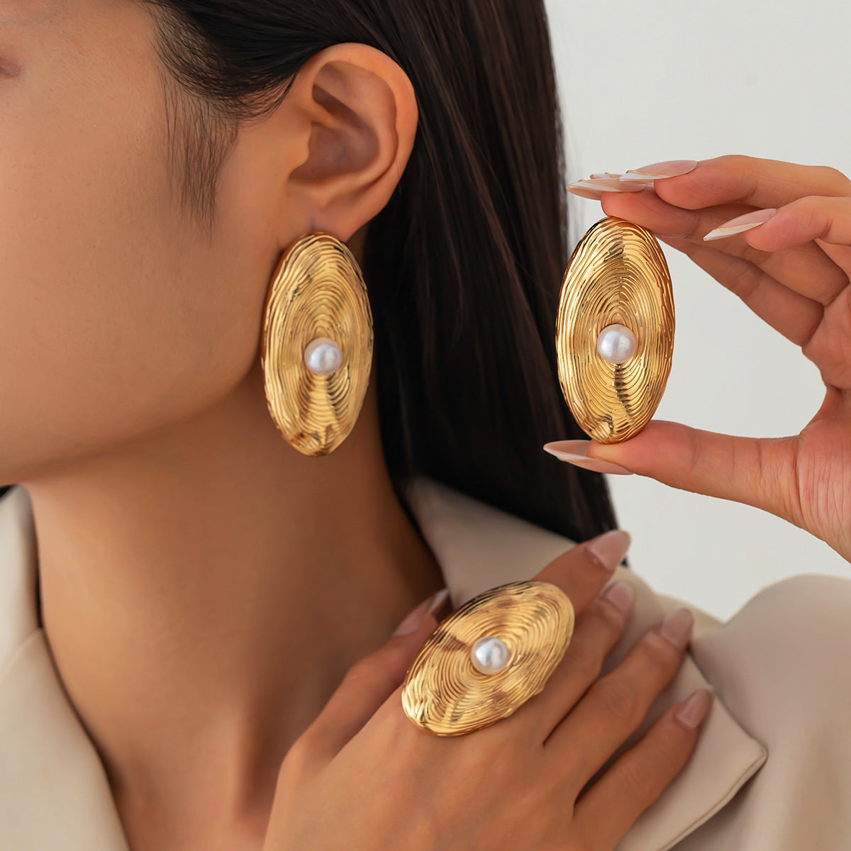 Planderful Vienna Verve Earrings – Exaggerated Irregular Geometric Design