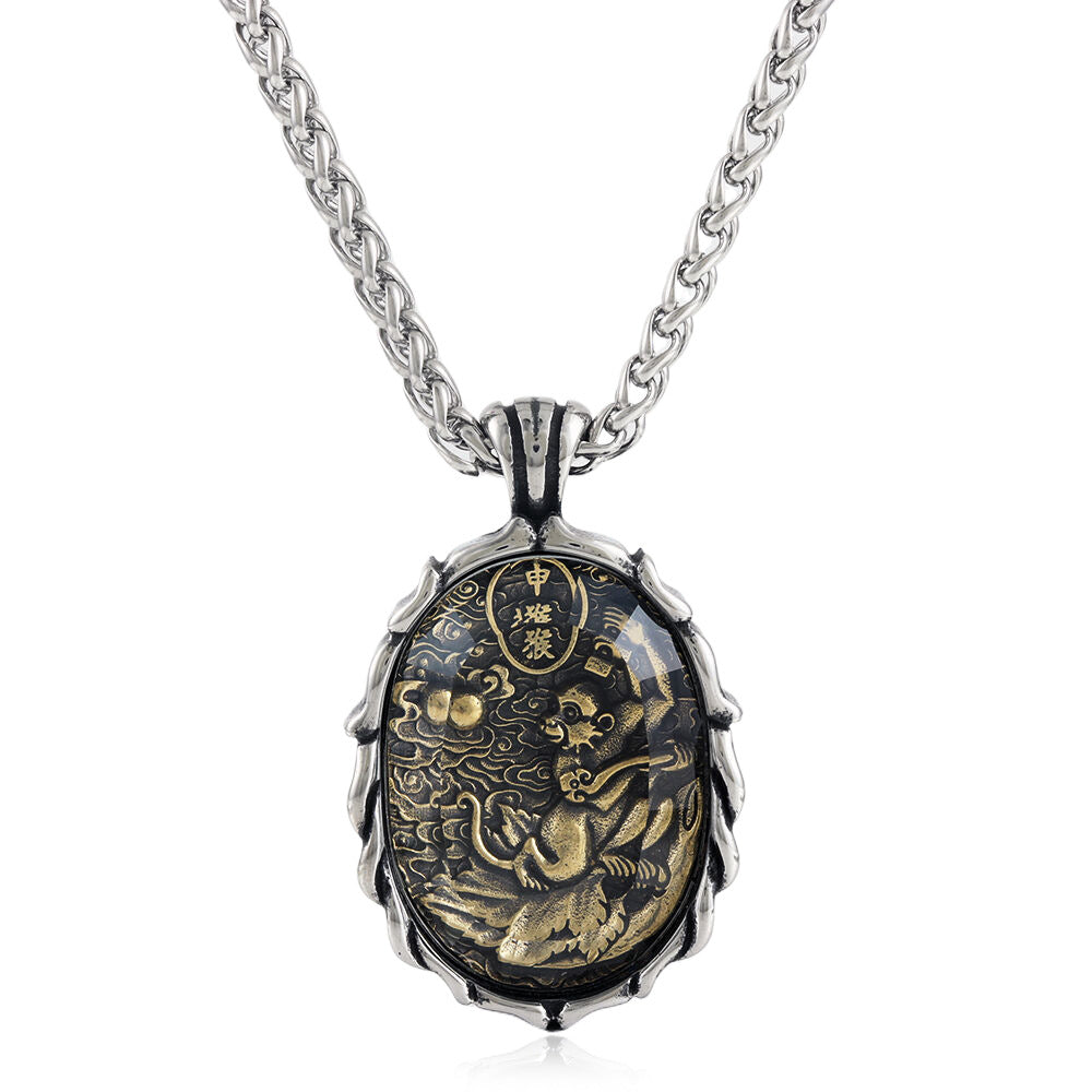 European And American Titanium Steel Animal Zodiac Pendant