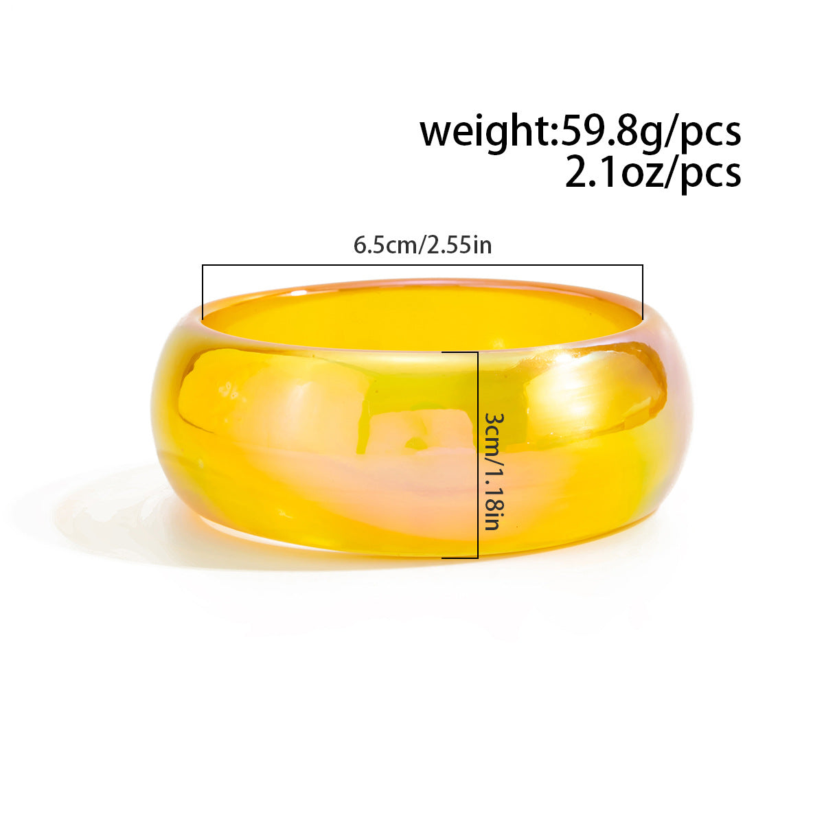 Planderful Vienna Verve Pearlescent Resin Bracelet for Trendsetters Wide Geometric Statement Jewelry