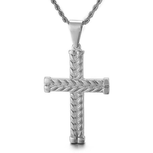 Bold Cross Titanium Steel Pendant - Bold and Stylish Men's Jewelry Piece