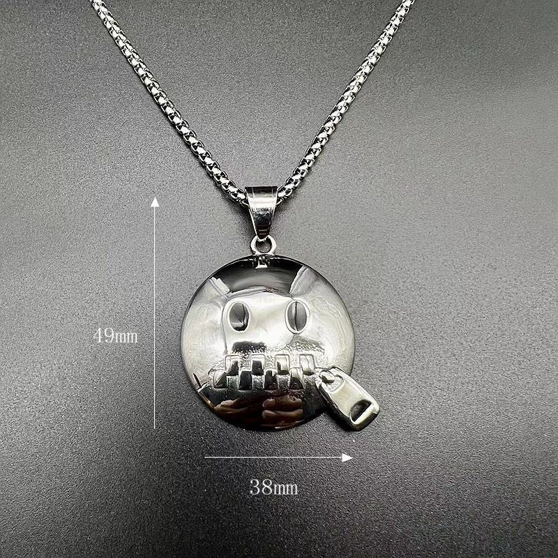 Stainless Steel Necklace – Statement Hip Hop Pendant