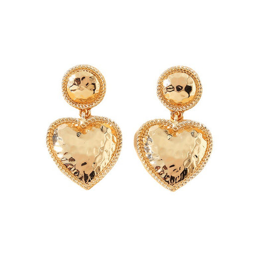 Heartfelt Metal Love Earrings - Vienna Verve Collection