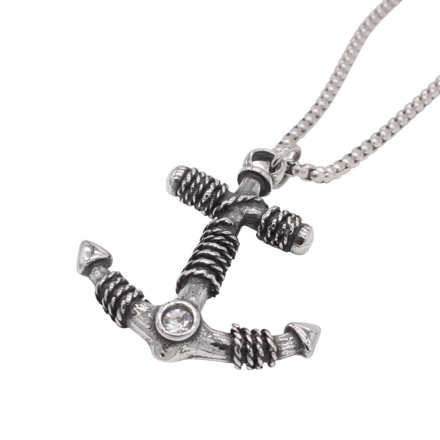 Planderful Jewelry Boat Anchor Pendant for Men Titanium Pendant Steel Personalized Vintage Charm