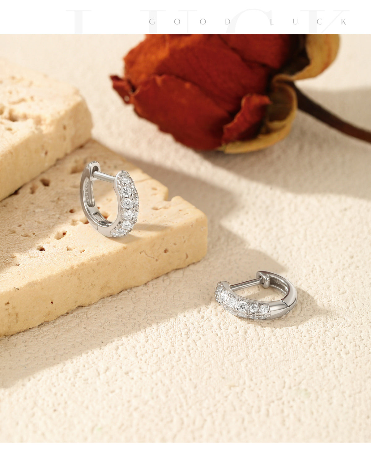 925 Sterling Silver Geometric Moissanite Earrings