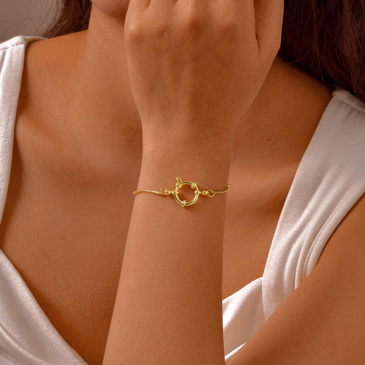 Stainless Steel Bubble Buckle Nk Chain Bead Chain Twist Chain Multi-Style Women Bracelet