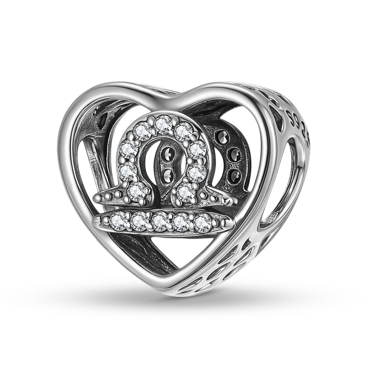 Planderful Jewelry Sterling Silver Beading Pendant With Zircon For Elegant DIY Jewelry