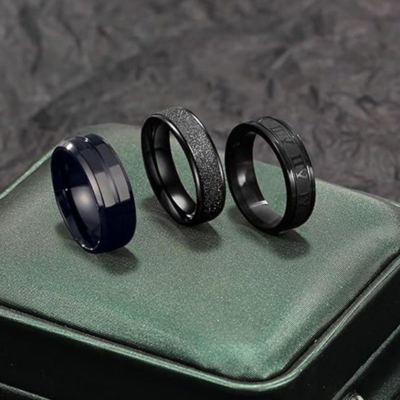 Planderful Everyday Genie Titanium Steel Ring Set For Men Unisex Protection Statement