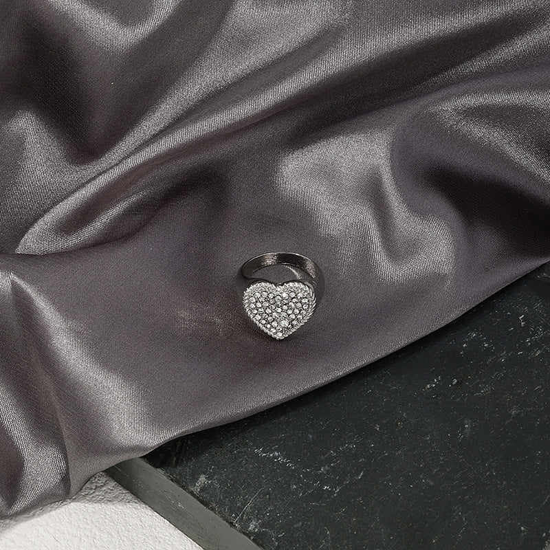 Heartfelt Elegance: Premium Metal Love Ring for Women - Vienna Verve Collection