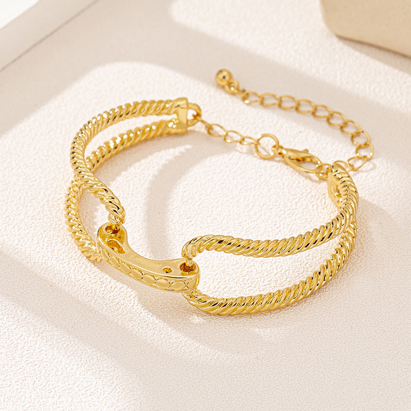 Planderful Vienna Verve – High-End Personalized Metal Geometric Bracelet