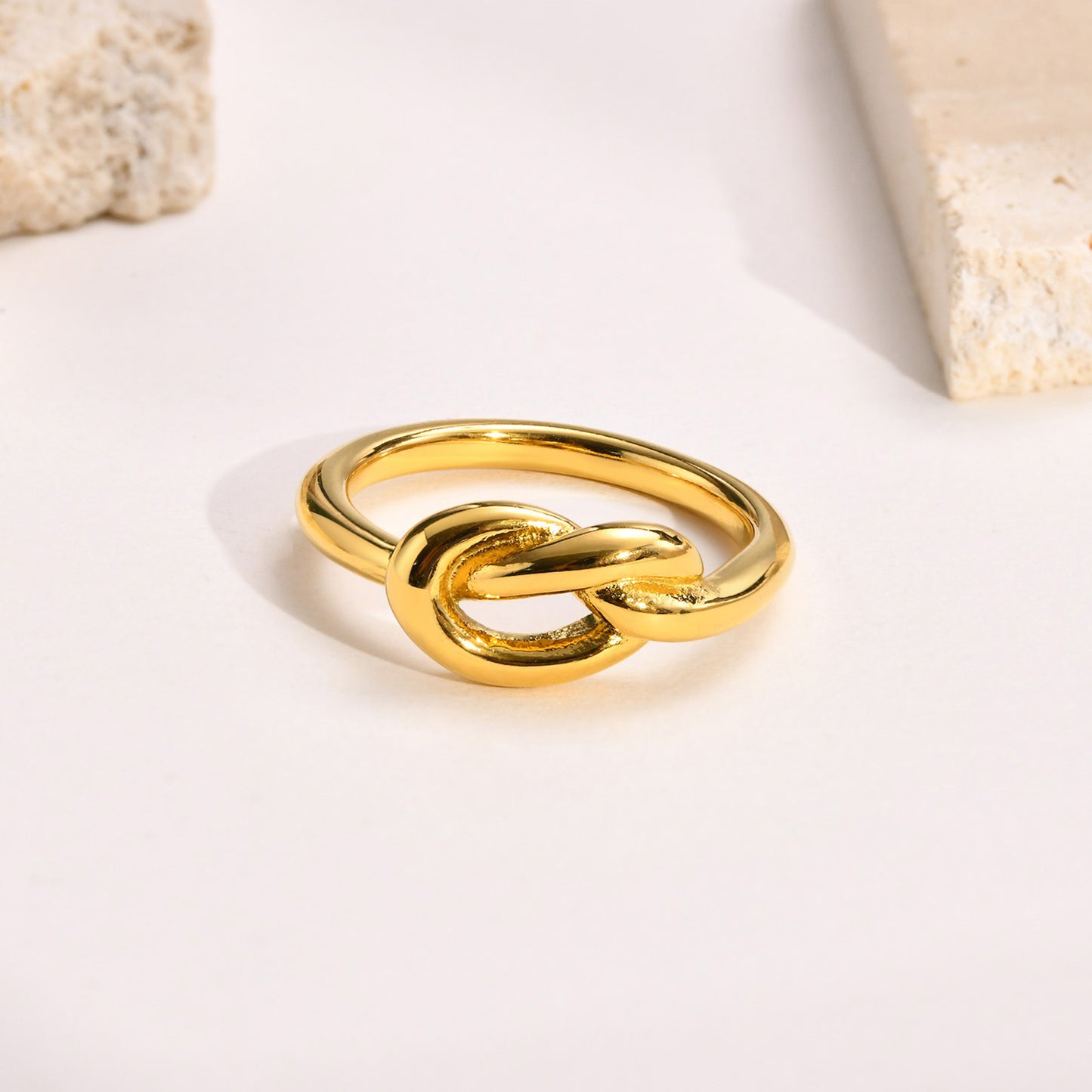 Titanium Steel Ring Stainless Steel Knotted Ring for Women