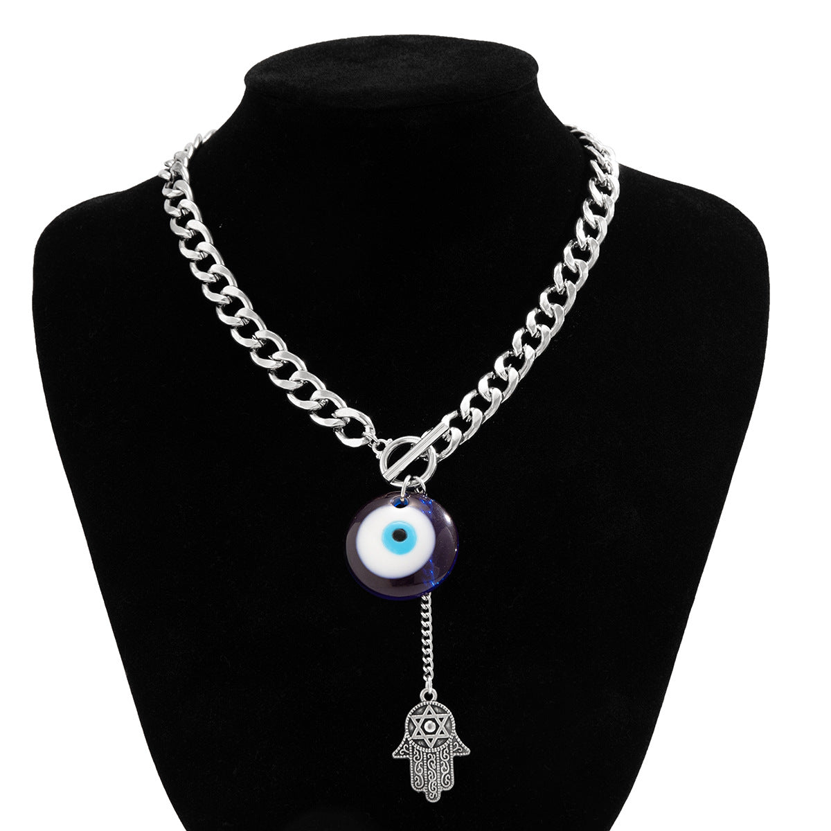 Blue Eye Pendant Necklace with a Touch of Bergamot Flavor