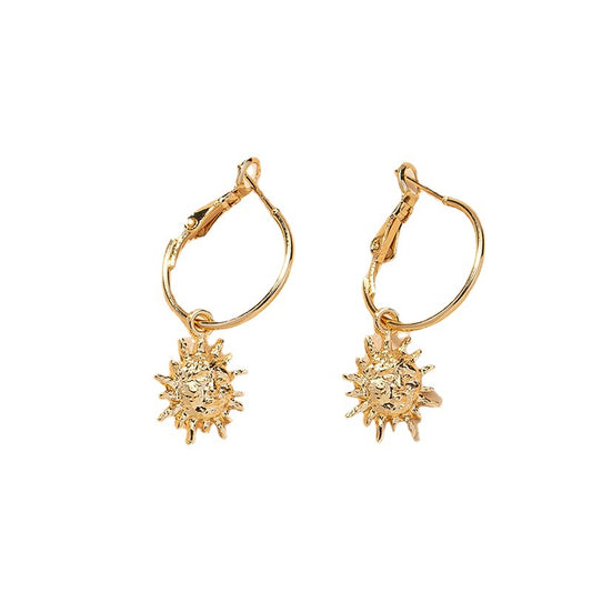 Sunflower Retro Earrings with a Touch of Vienna Verve