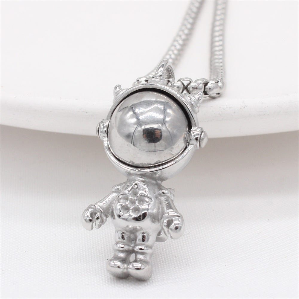 Planderful Everyday Genie – European and American Personalized Hip-Hop Titanium Steel Pendant Necklace for Men