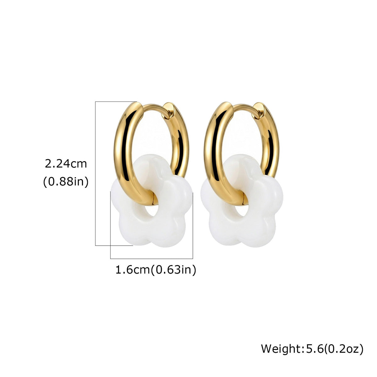 Stainless Steel Floral Earrings