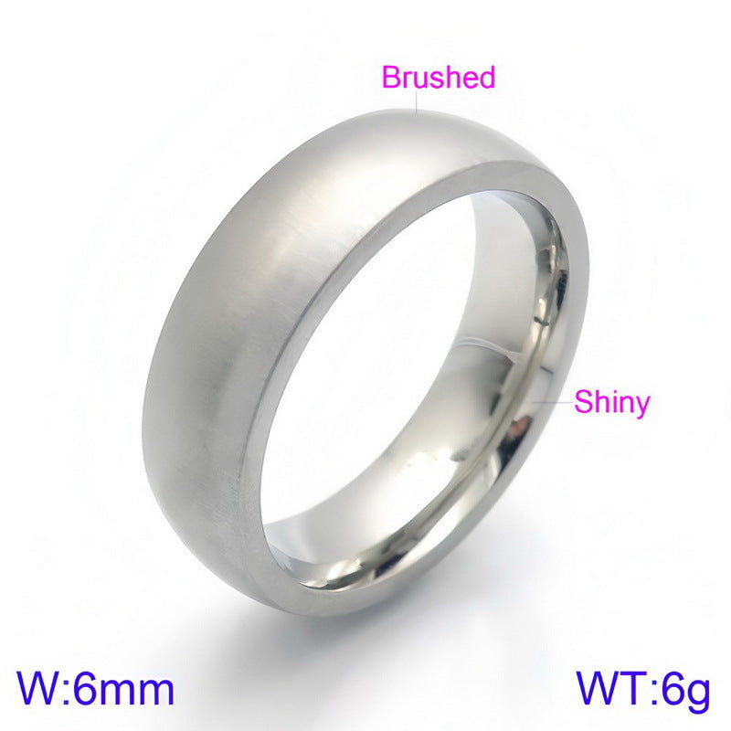 Inner Ring Polished Outer Arc Brushed Ring Multi-Specification Plain Ring Loach Back Ring