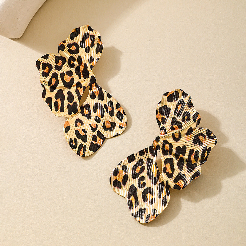 Planderful Vienna Verve Earrings – Exaggerated Leopard Print Design