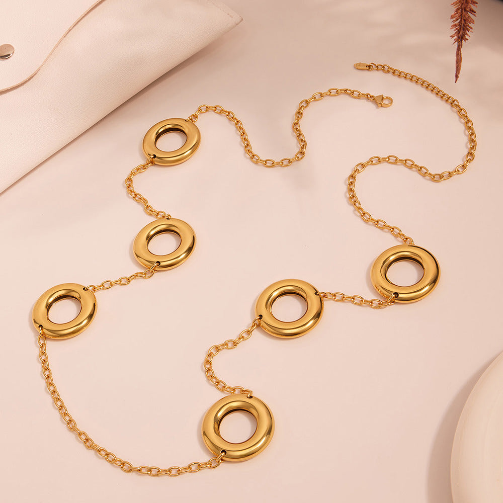 Planderful Stainless Steel Necklace For Women Two Color