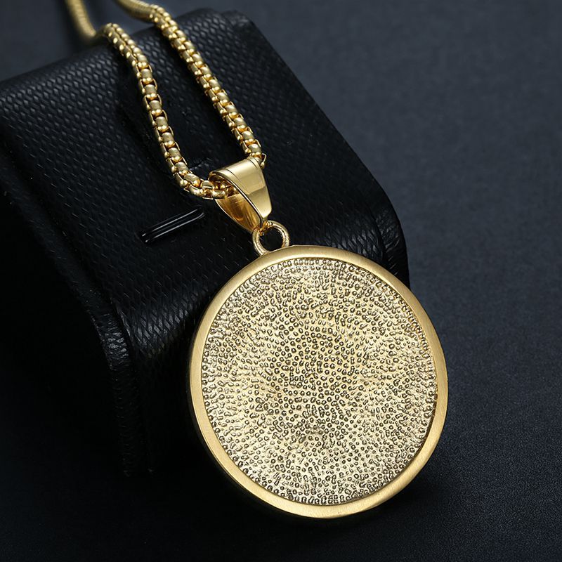 Gold-Plated Stainless Steel Necklace - Statement Lion Head