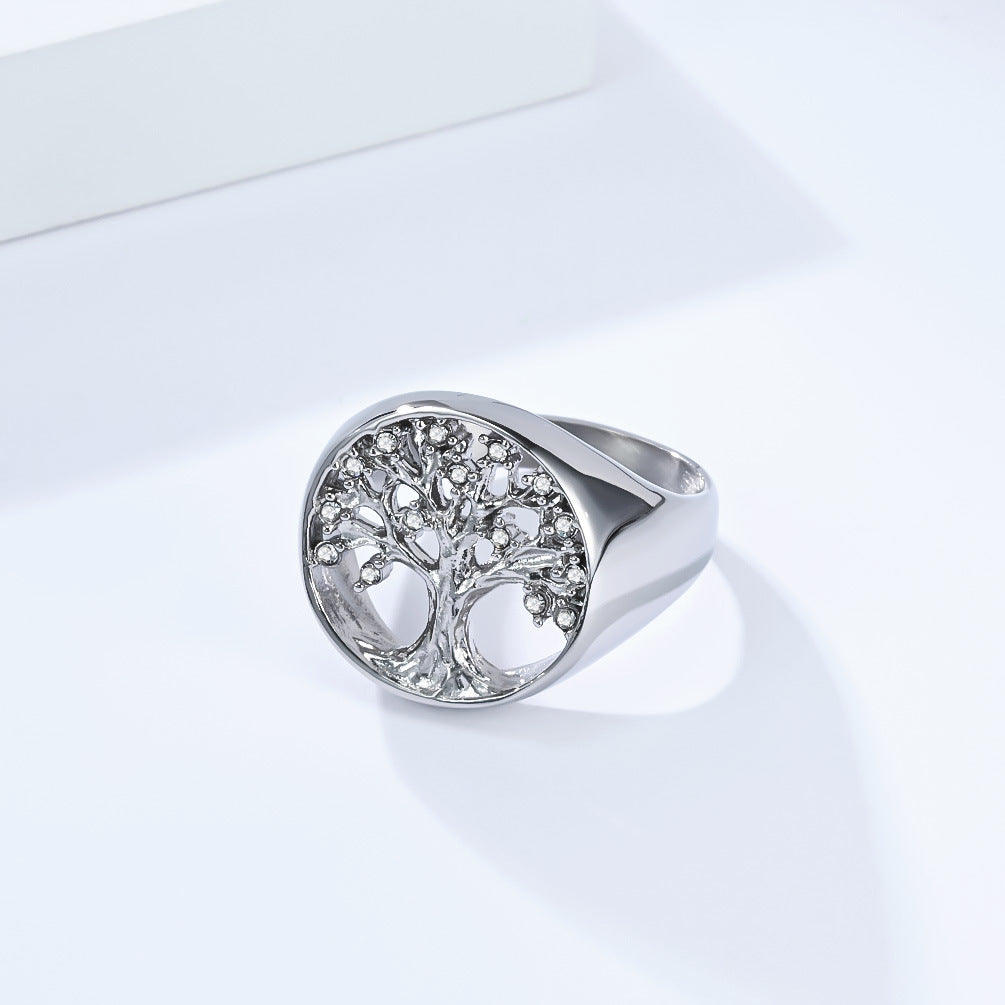 Planderful Tree Of Life Ring For Women Durable Titanium Steel Nordic Celtic Heritage Jewelry Everyday Genie Collection