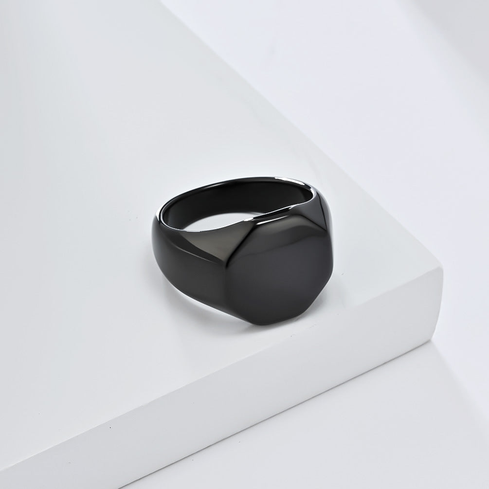 Steel Ring – Minimalist Everyday Wear Geometric Steel Band For Modern Men That Elevates Any Look