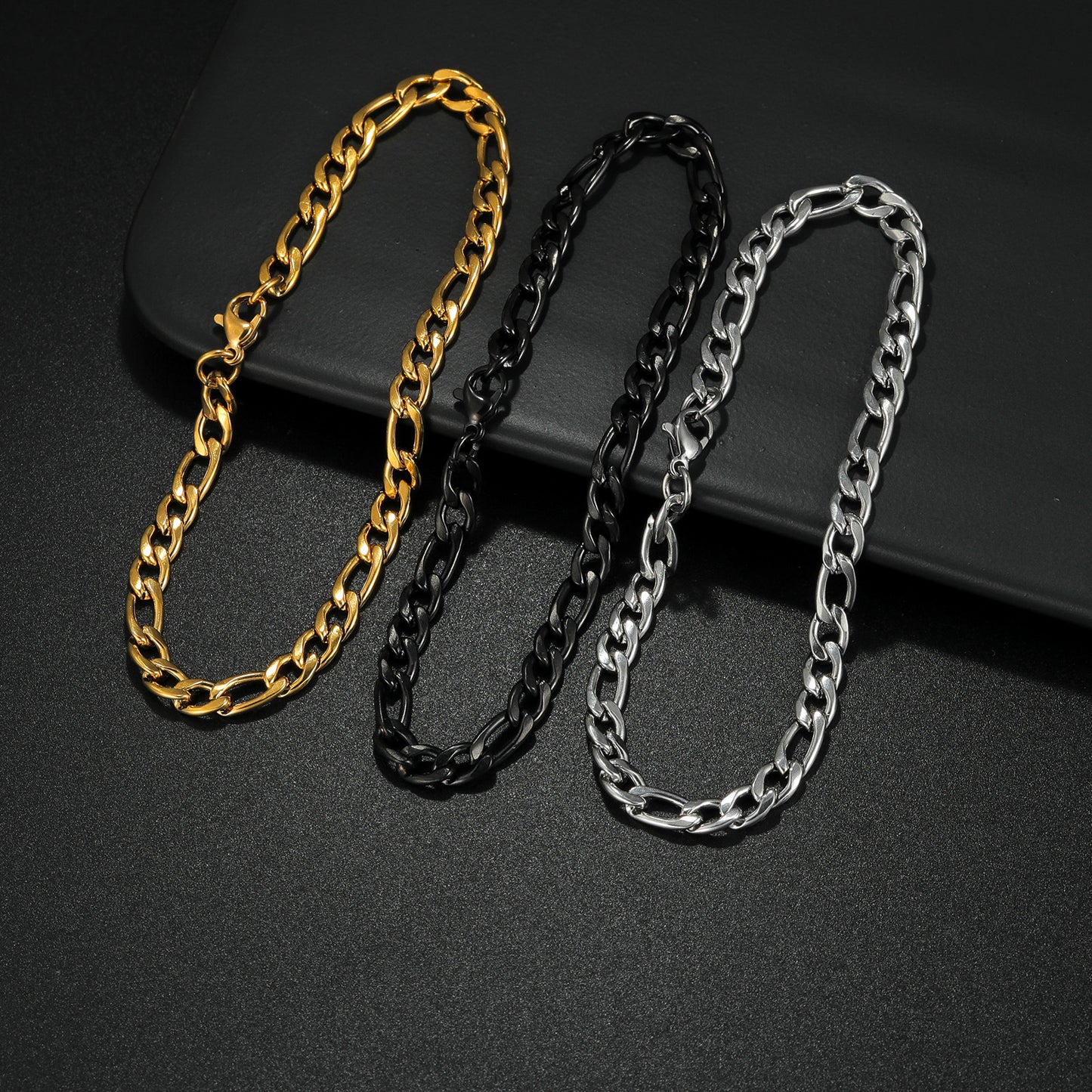 Planderful Everyday Genie Titanium Steel Cuban Chain Bracelet for Men Unisex Protection