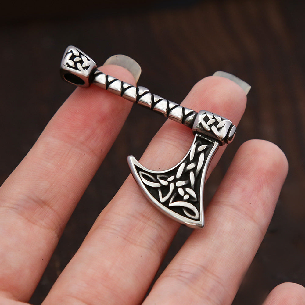Europe And The United States Retro Long-Handled Axe Necklace