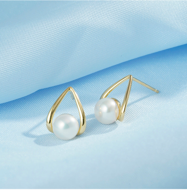 Pearl Earrings S925 Stud Earrings Silver Needle Wholesale