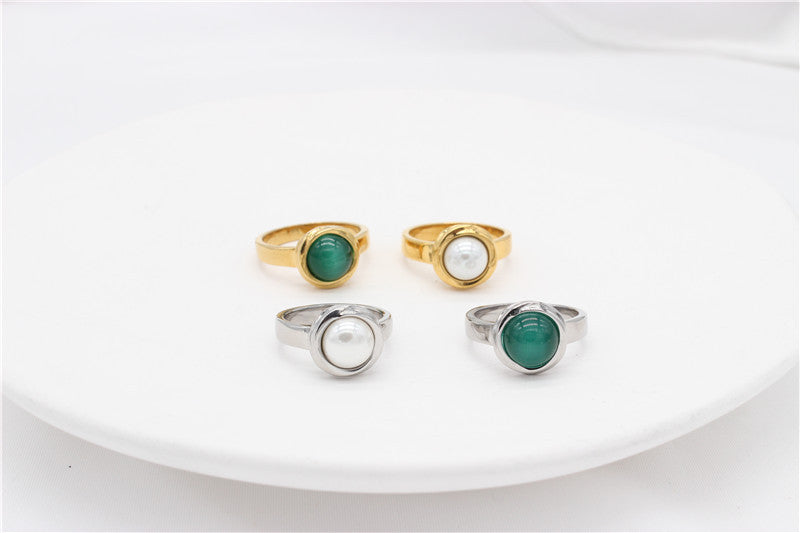 Cat Eye Ring By Planderful Elegant Bead Design For Women Statement Jewelry Size 6 To 10