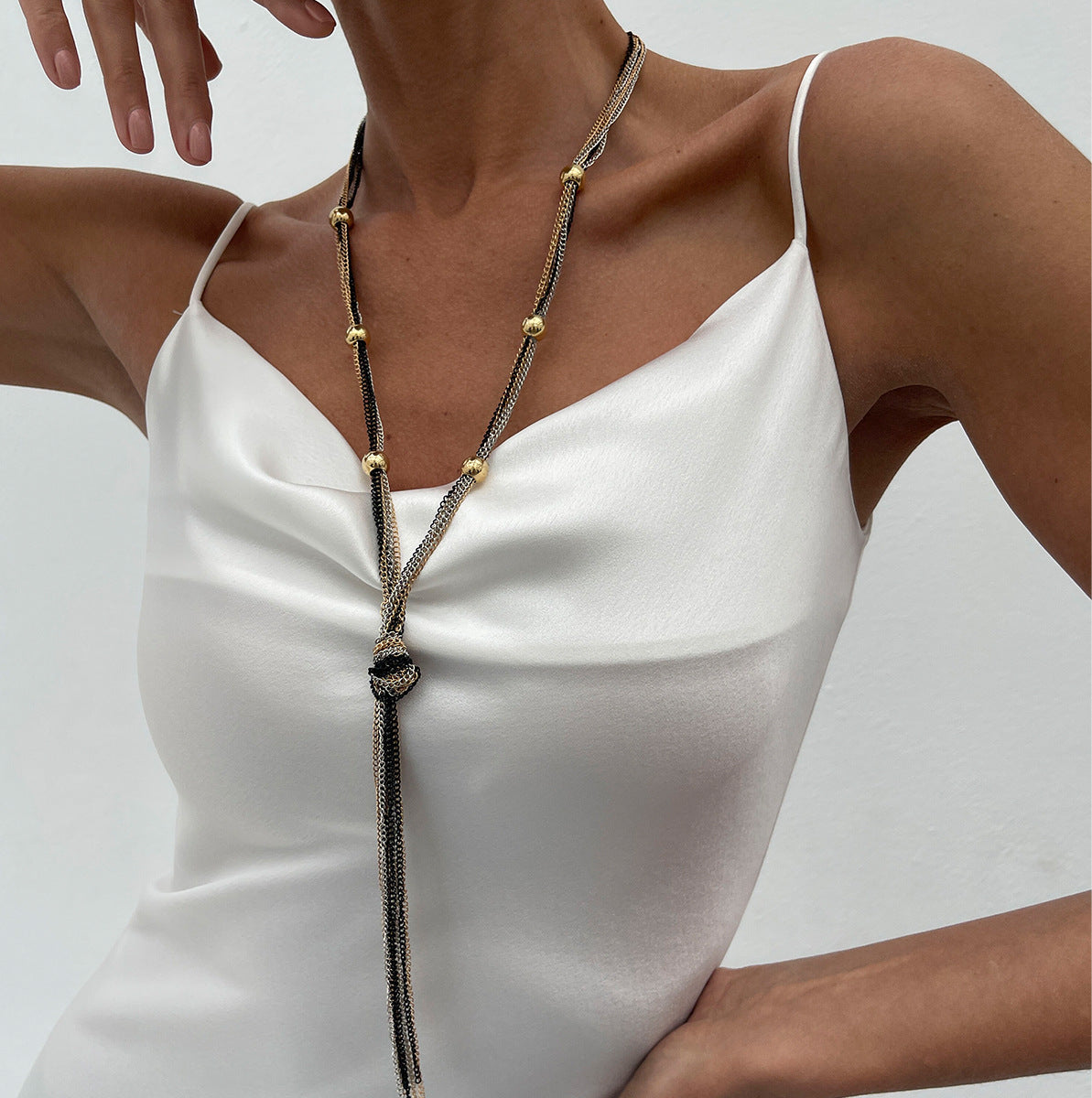 Planderful Vienna Verve Necklace – Stylish Multi-Layered Y-Shaped Design