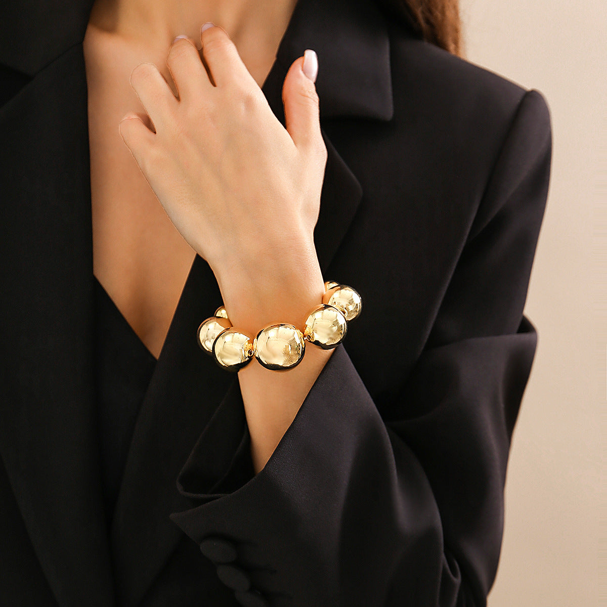 Punky Chain with Beaded Collar Necklace