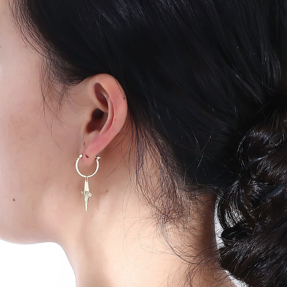 Accessories 925 Sterling Silver Ear Buckle Cross Earrings Style Personalized Versatile Earrings