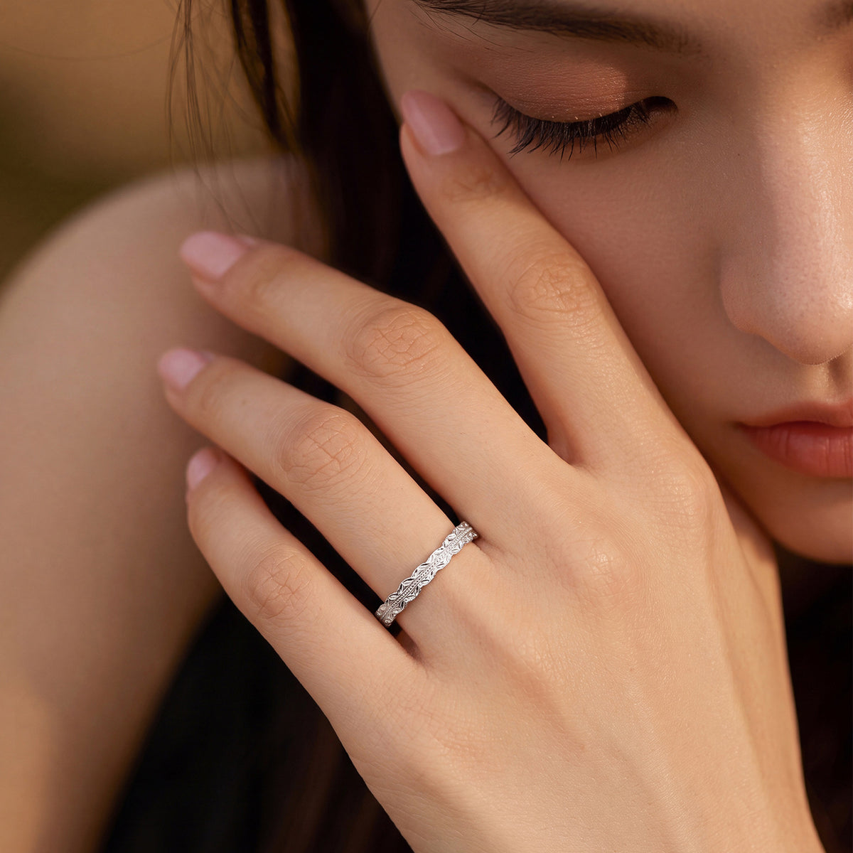 Minimalist Copper S925 Sterling Silver Women's Ring