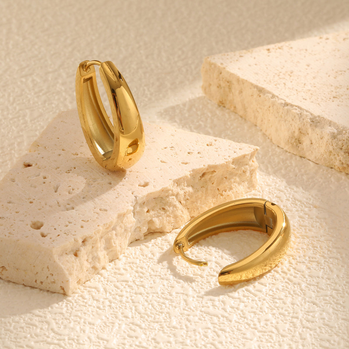 Modern Stainless Steel Earrings — Silver or Gold