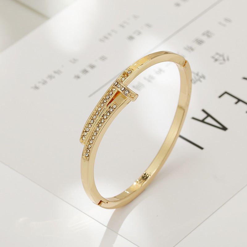 Luxury Vienna Verve Titanium Cross Bracelet for Couples