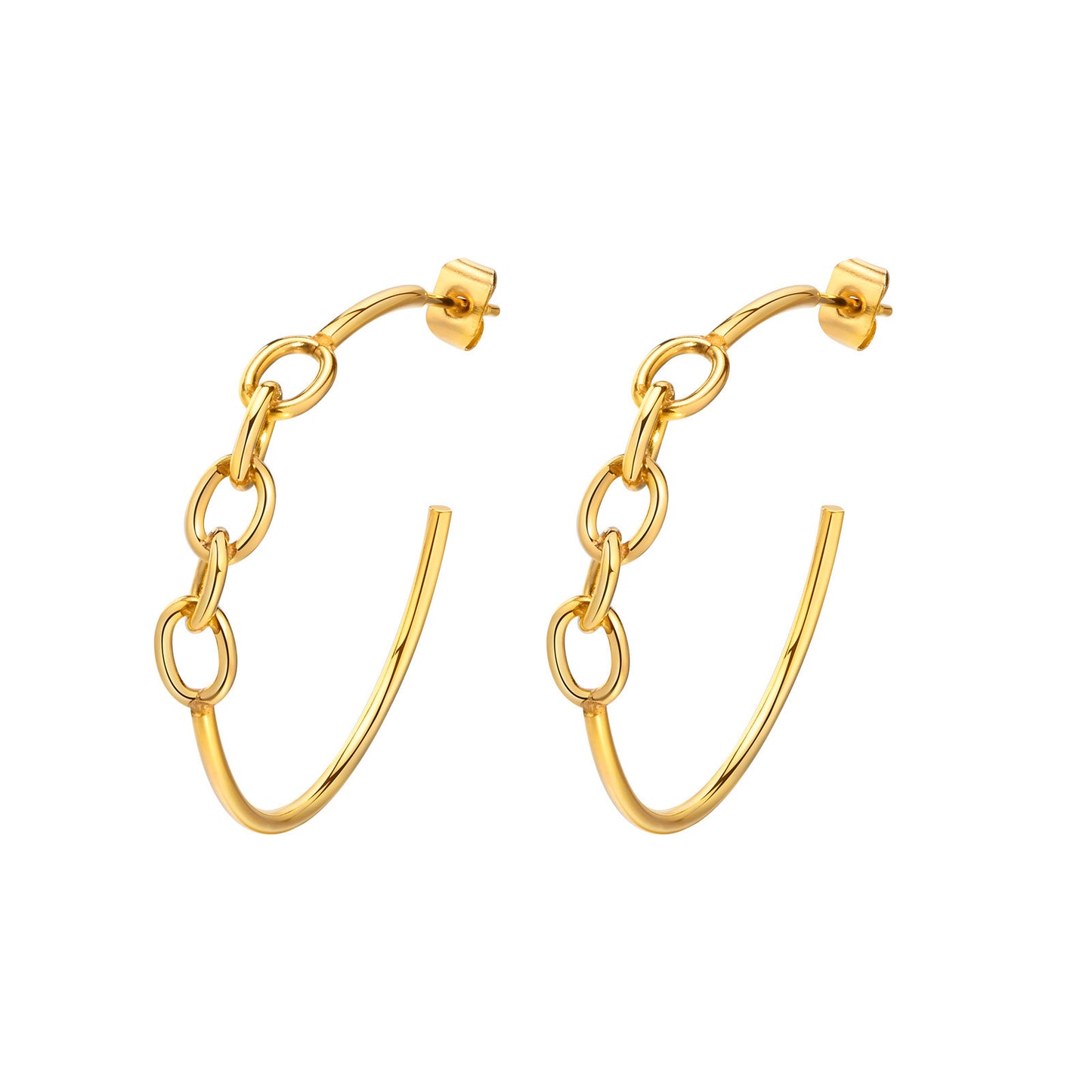 Simple Personalized Earrings Gold Women's Fashion Jewelry