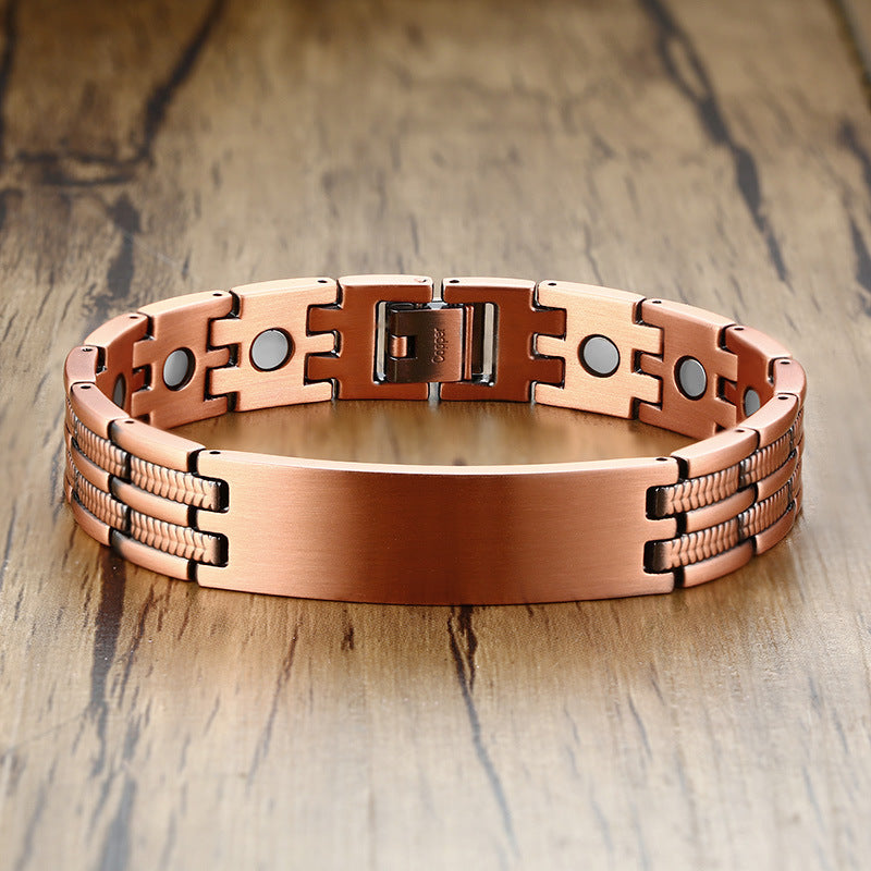 Foreign Trade European And American Accessories Retro Copper Red Magnetic Bracelet For Men