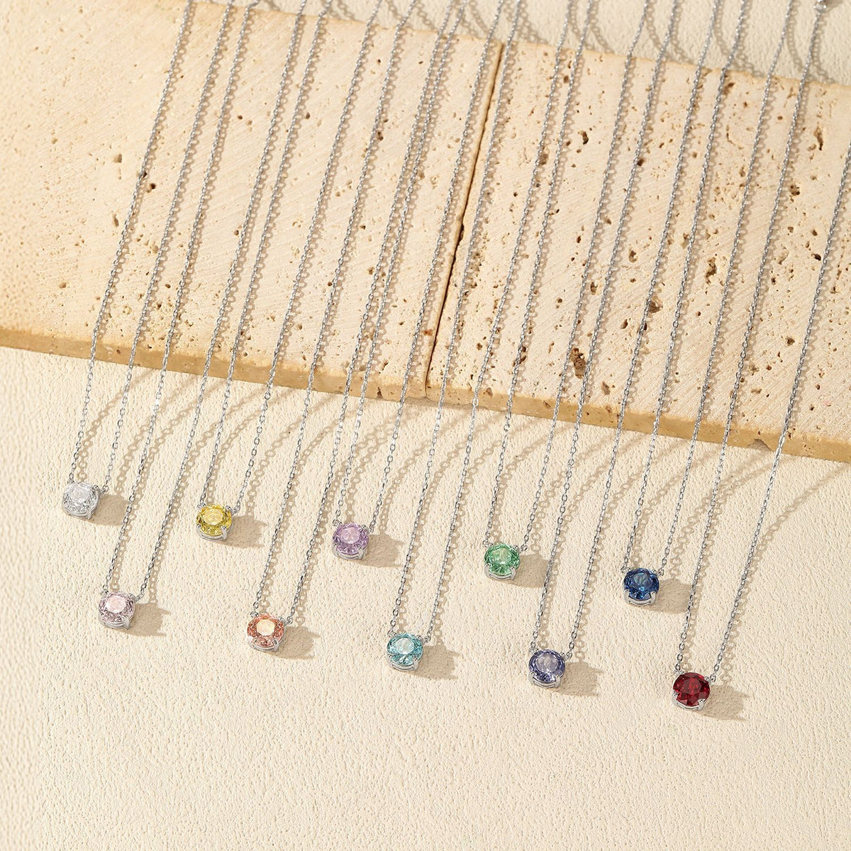 925 Sterling Silver Sparkling Rose-Cut Zircon Necklace