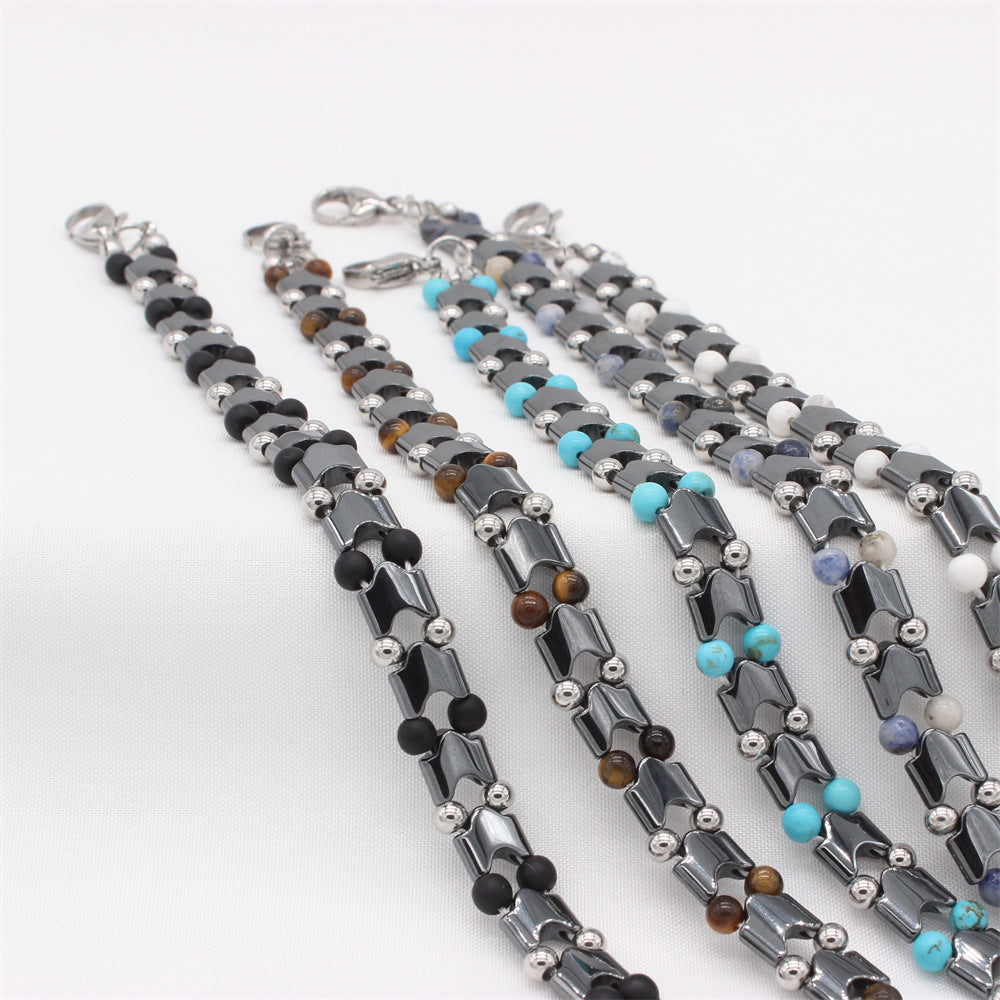 Planderful Everyday Genie Bracelet – Personalized Black Gallstone Tiger's Eye Beaded Jewelry