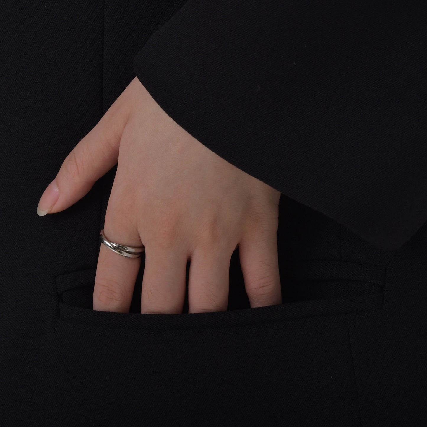 European And American Jewelry Three-In-One Plain Fashion Ring