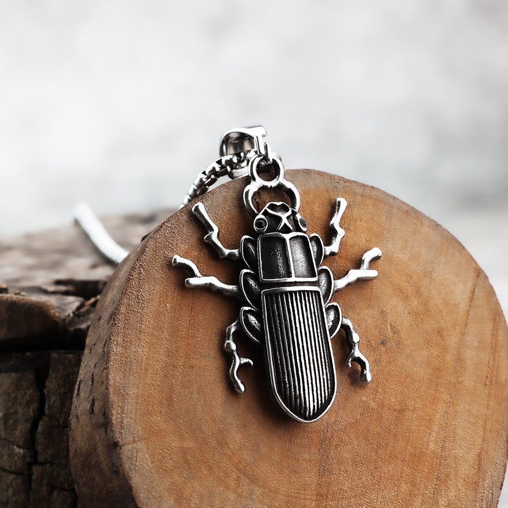 Personalized Nightclub Style Beetle Pendant Stainless Steel Jewelry