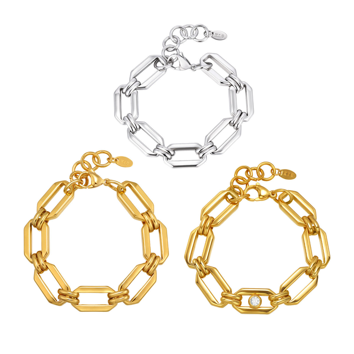 Geometric Stainless Steel Bracelet