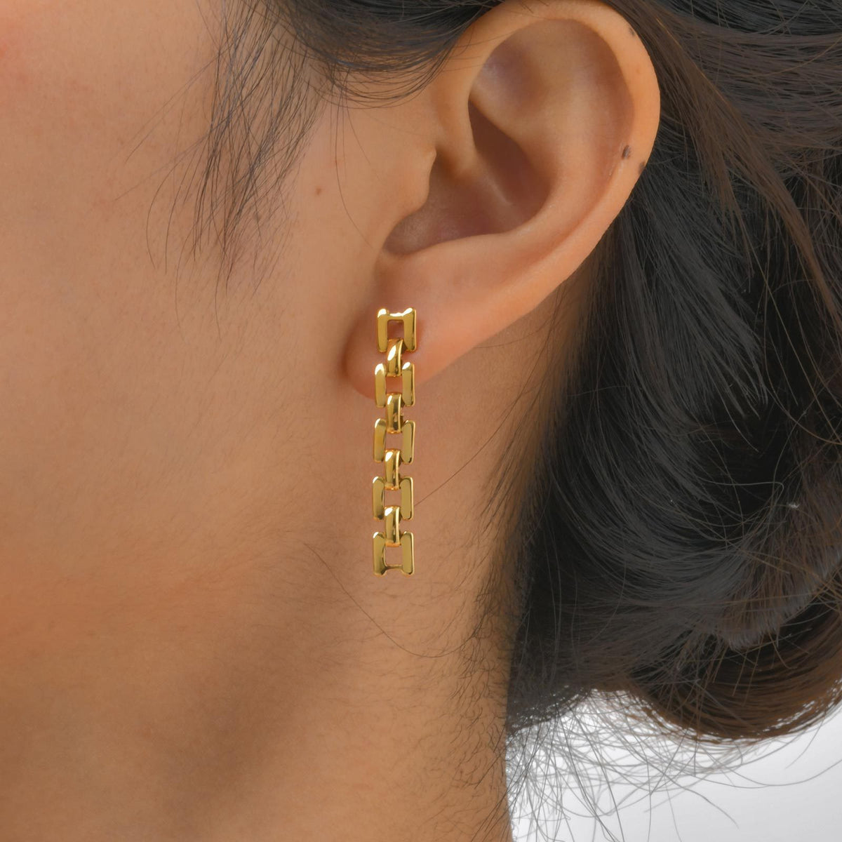 Modern Gold-Tone Statement Earrings