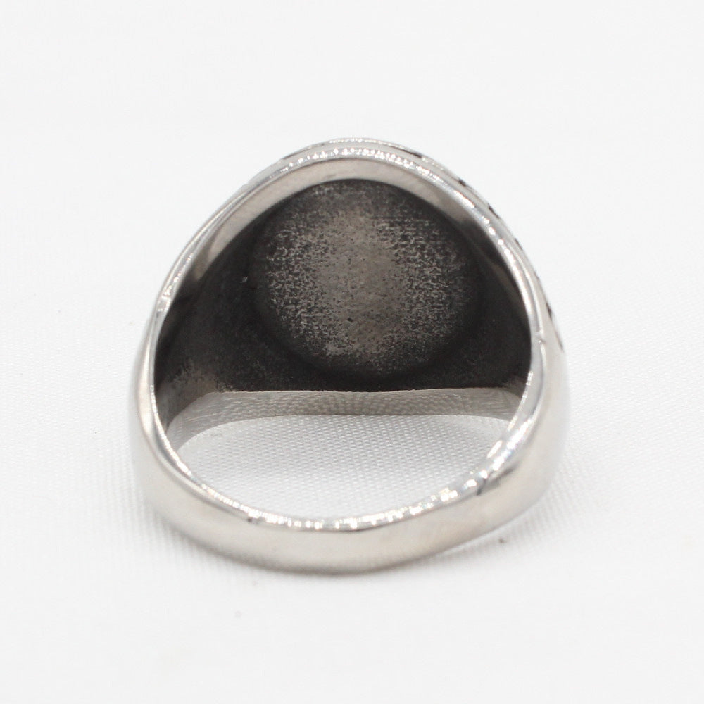 Planderful Masonic Ring For Men Titanium Steel Retro Freemasonry Jewelry Unisex Protection Statement